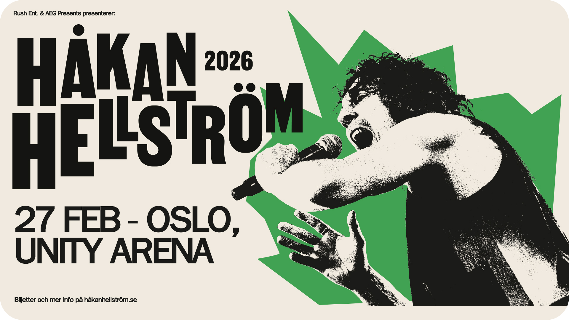 HÅKAN HELLSTRØM KONSERTPLAKAT